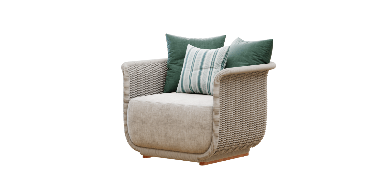 sofa set exterior rattan set Bellagio sofa & armchair set with pillows Blender Market