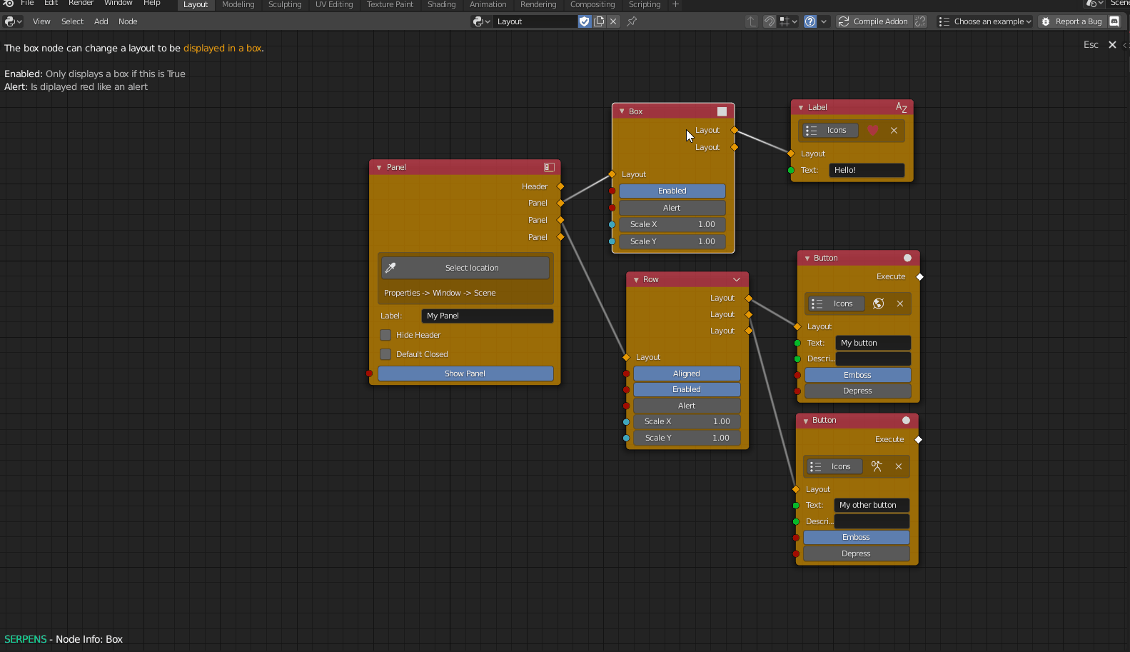 Serpens Visual Scripting Addon Blender Market