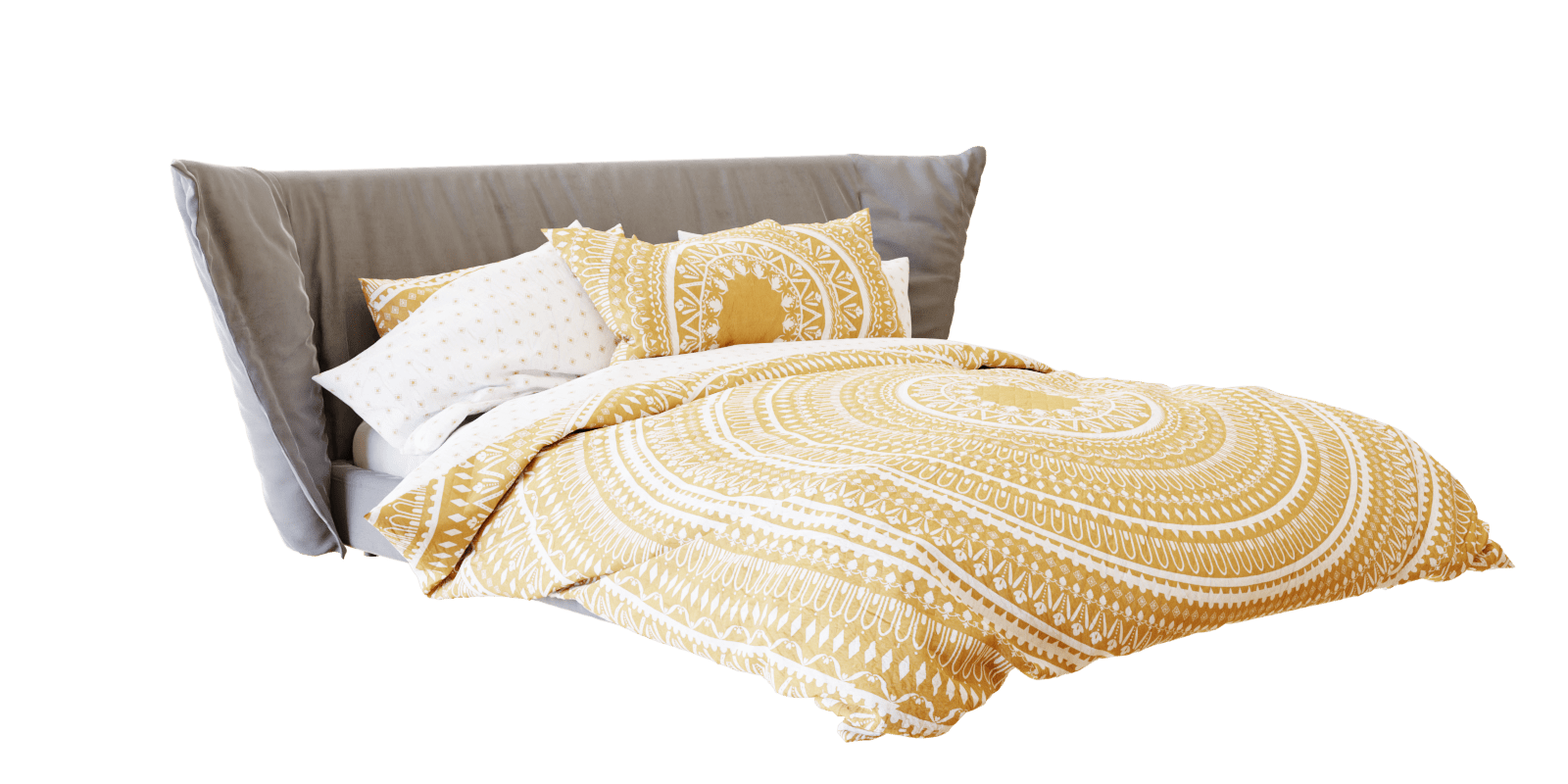 Bed Double Bed boho style cozy Bed With Sheets Inspired By Sedona