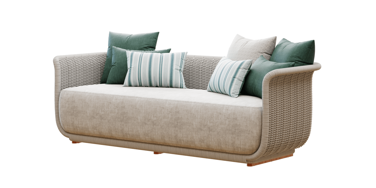 sofa set exterior rattan set Bellagio sofa & armchair set with pillows Blender Market