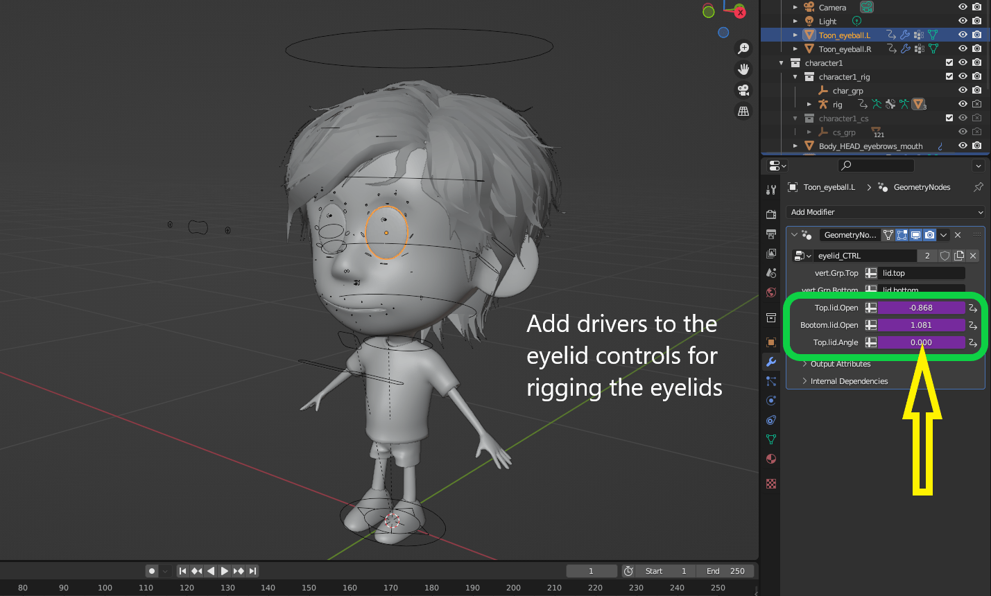 Simple Toon Eye Collection w Geometry Node Eyelids Blender Market