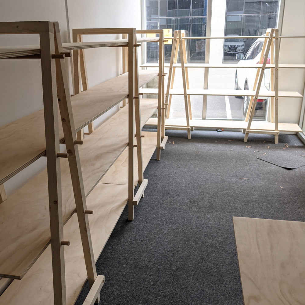 Double Hinged Ladder AFrame Shelving Unit (Rent) Market Stall Co