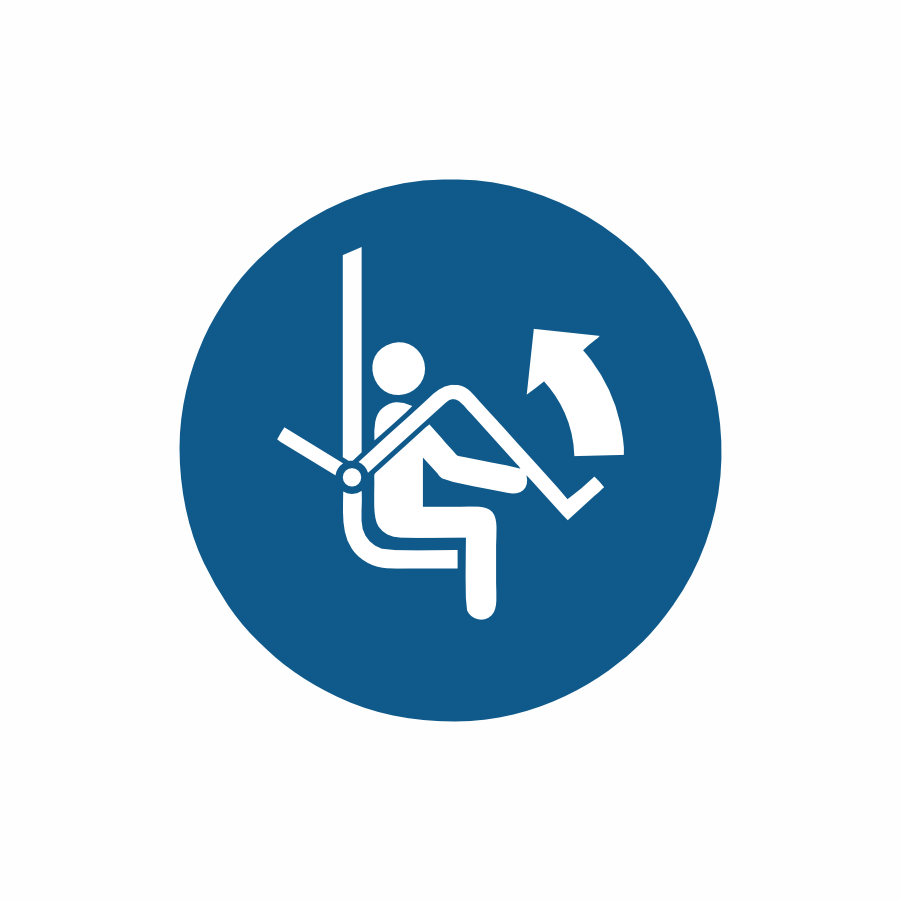 Open safety bar of chairlift Marking Pro