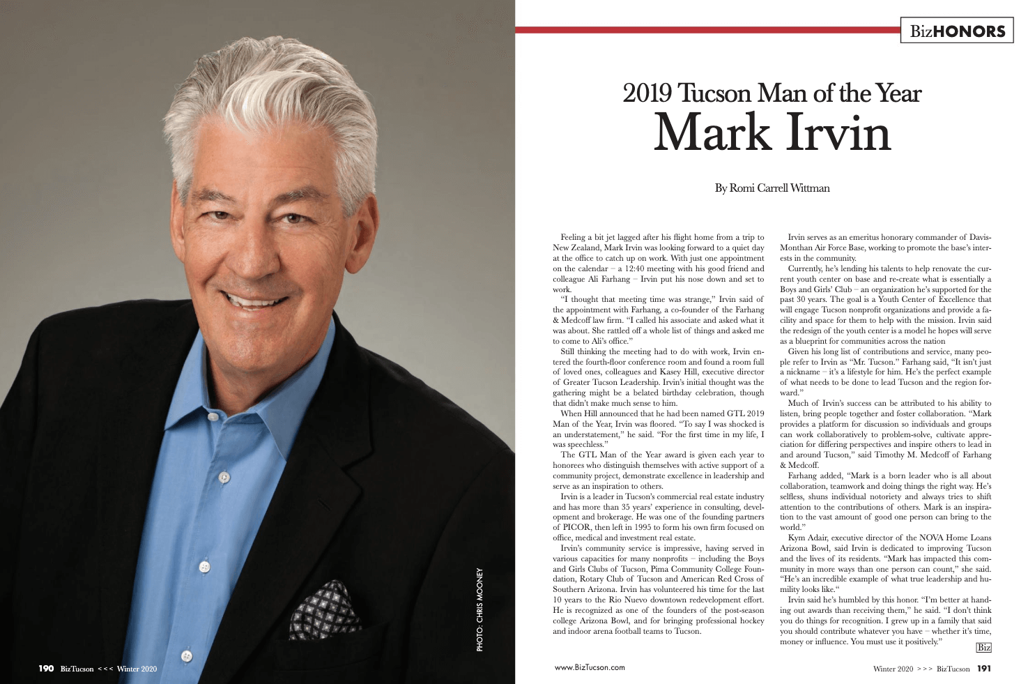 2019 Tucson Man of the Year Mark Irvin Commercial Real Estate