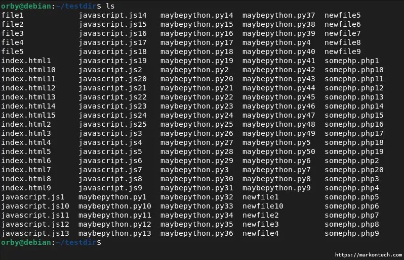 Create multiple files in Linux with one command MARKONTECH