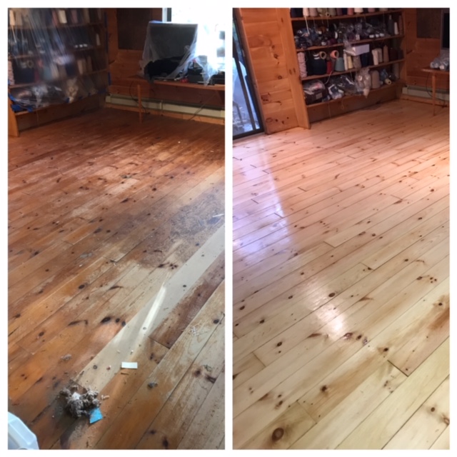 Wood floor refinishing old pine floors in Harvard MA Mark's Master
