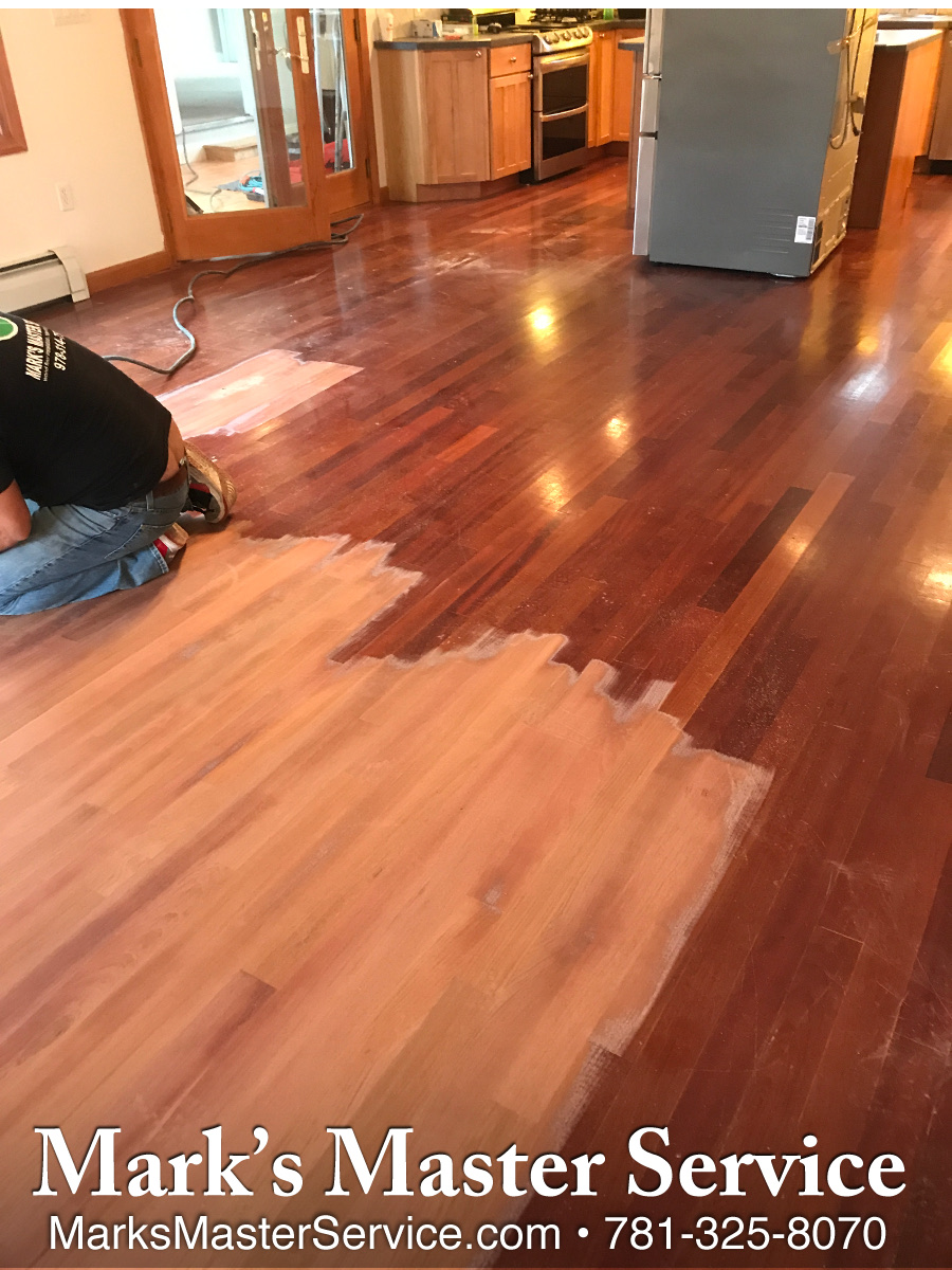 Brazilian Cherry floors installed in Billerica, MA Mark's Master Service