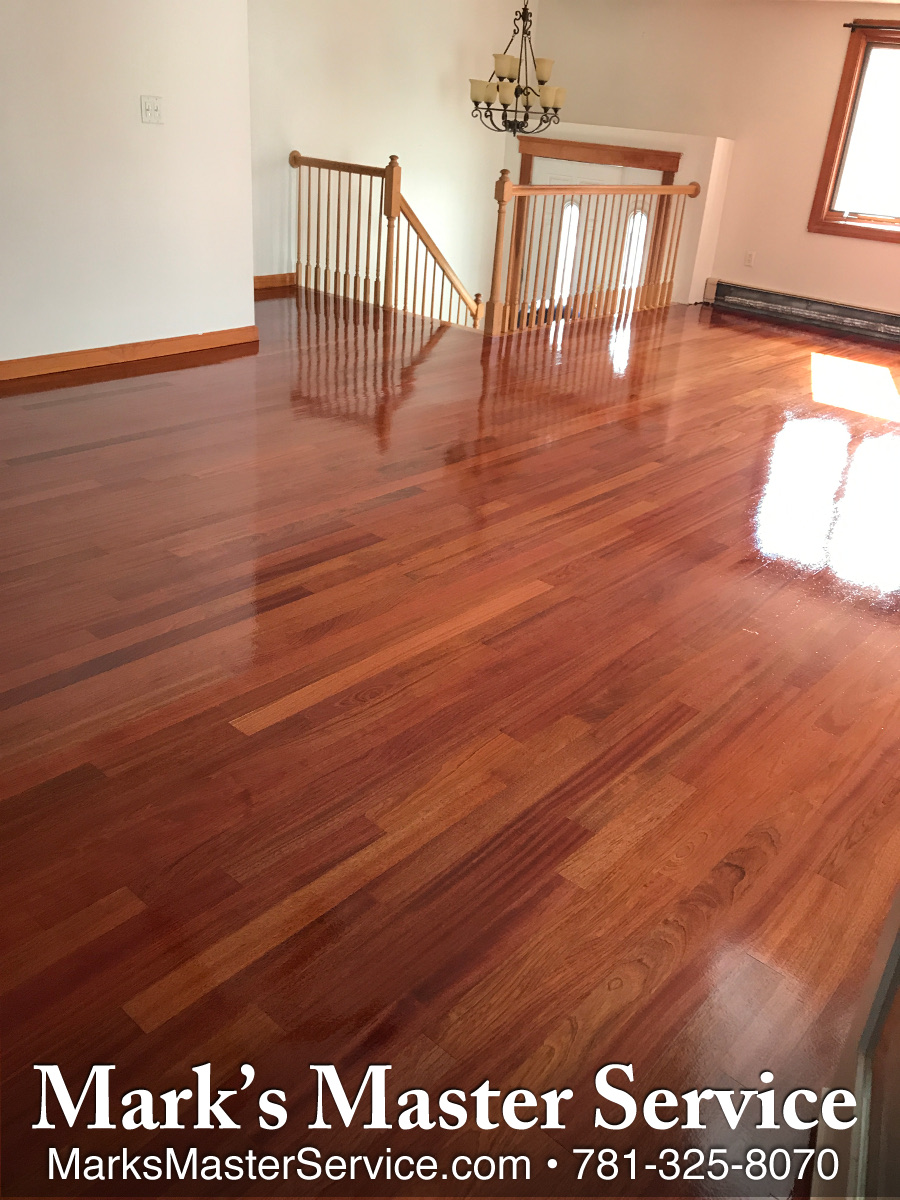 Brazilian Cherry floors installed in Billerica, MA Mark's Master Service