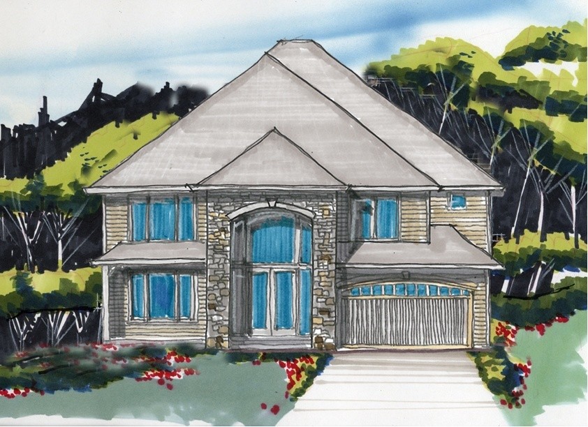 Olivia House Plan Two Story Transitional Old World European Home Design