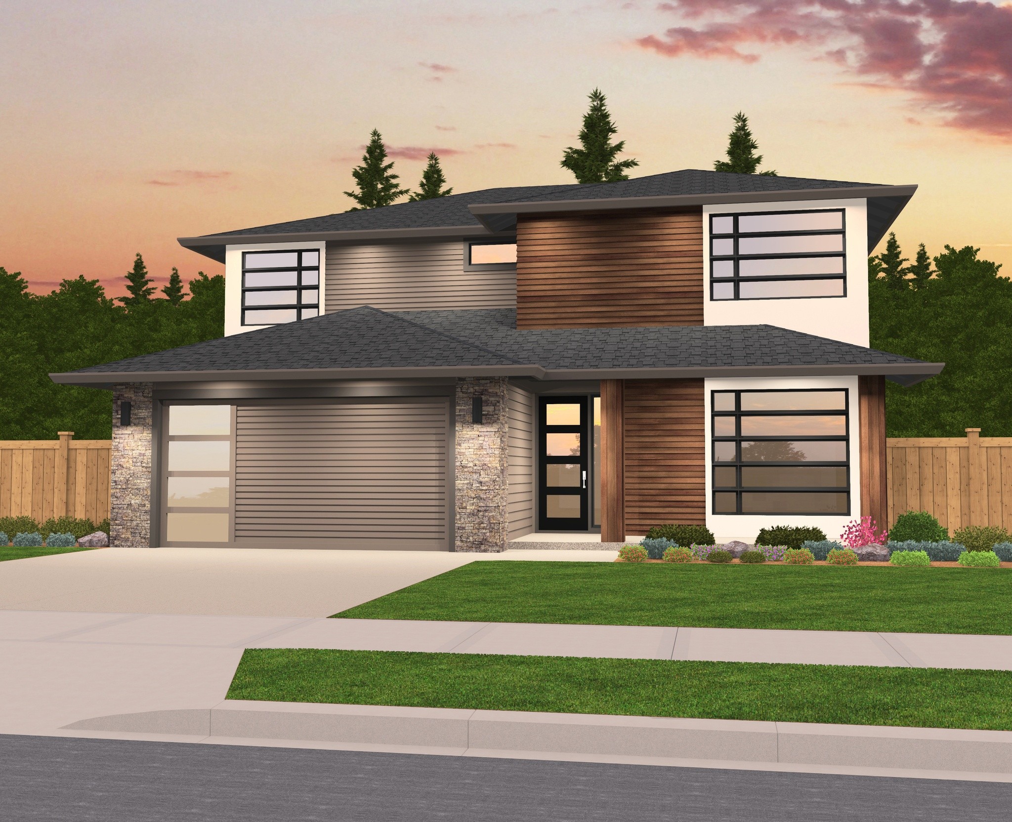 AllBright House Plan Two Story Modern Popular Home Design MM2306H