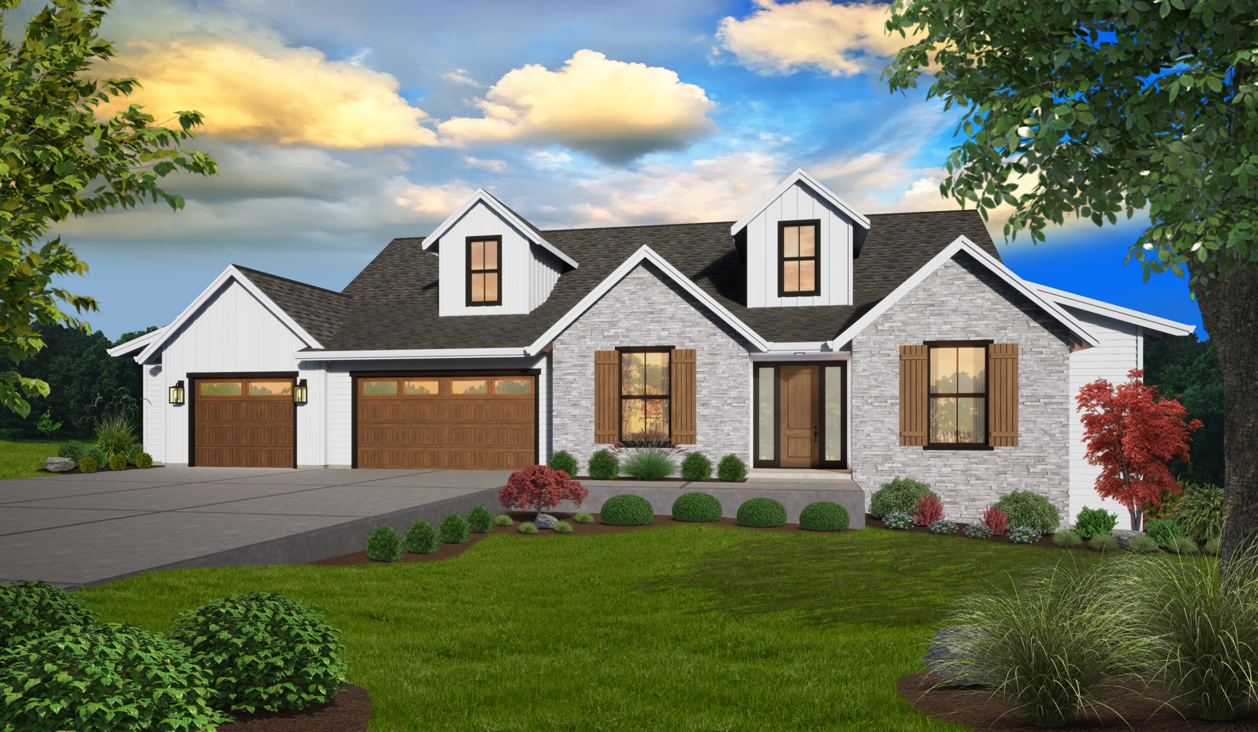 Whispering Pines Rustic Ranch House Plan by Mark Stewart