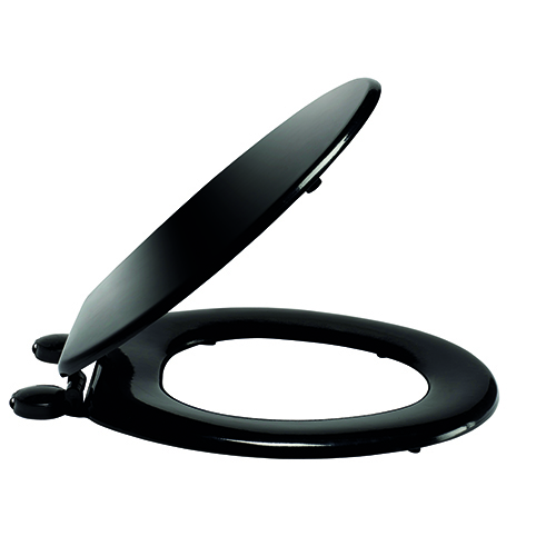 Korona Moulded Wood Black Toilet Seat