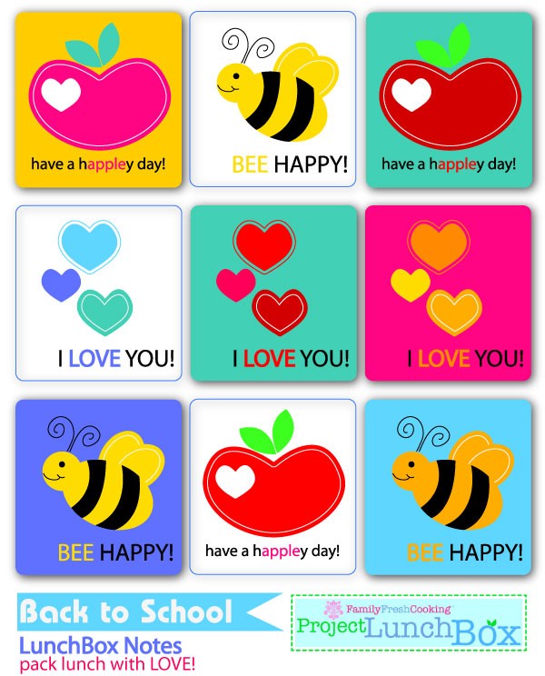 *FREEBIE* Project LunchBox Love Notes DIY Printables Marla Meridith
