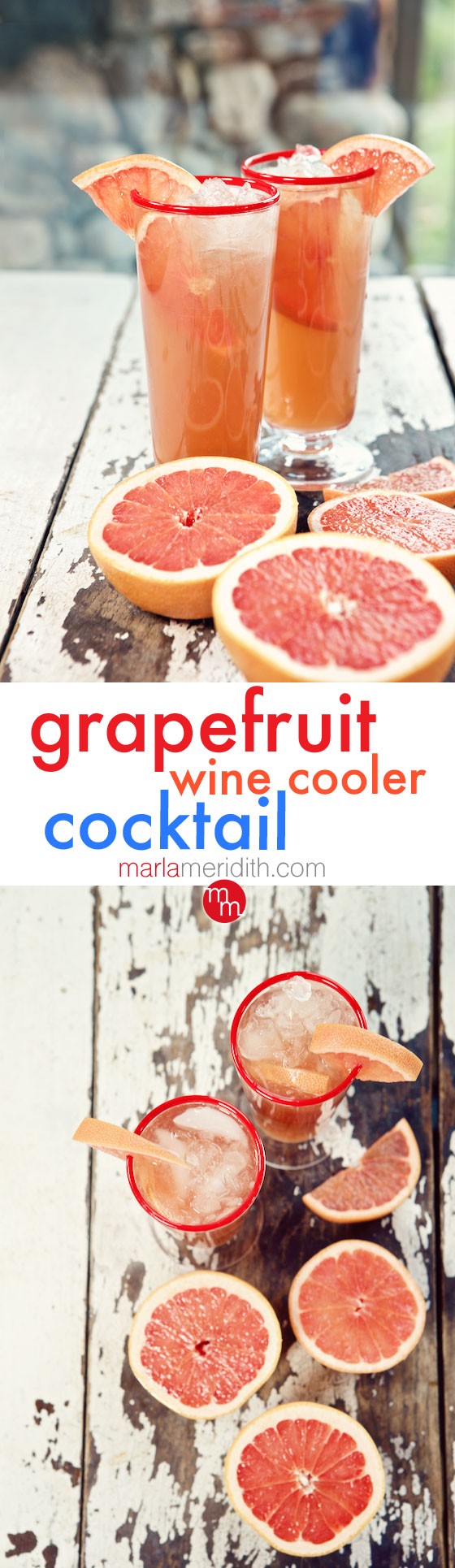 Grapefruit Wine Cooler Cocktail Marla Meridith