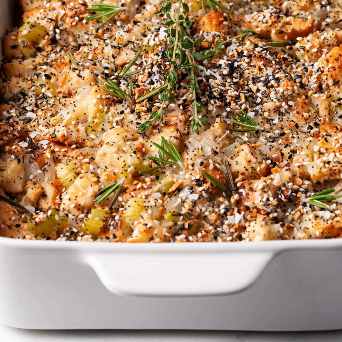 Baked Everything Bagel Stuffing — Marley's Menu