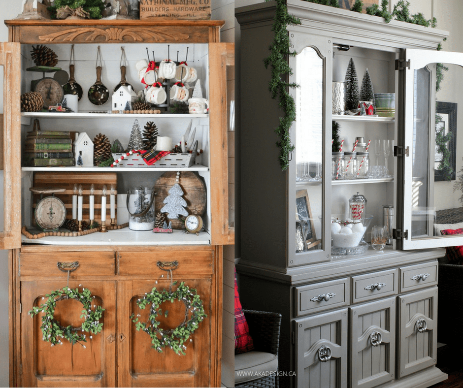 12 Christmas Hutch Decor Ideas that will Impress Your Dinner Guests