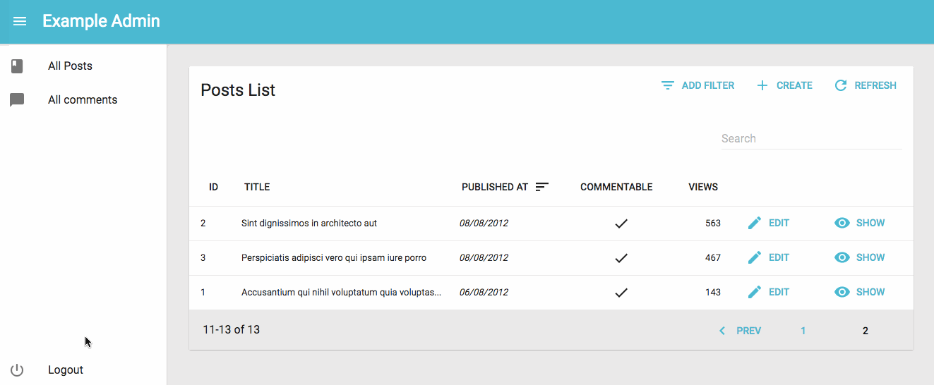 Adminonrest Authentication