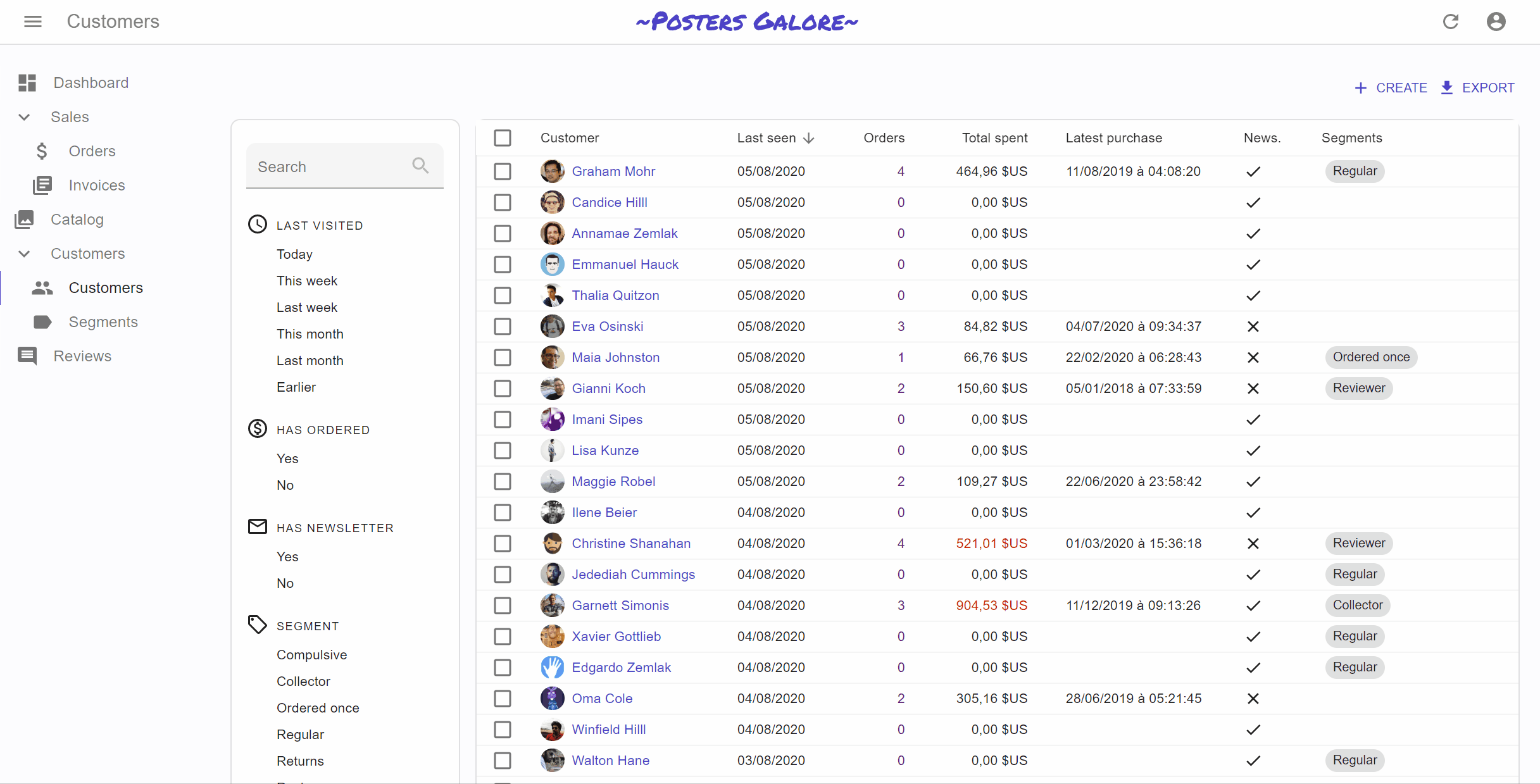 Reactadmin The List View