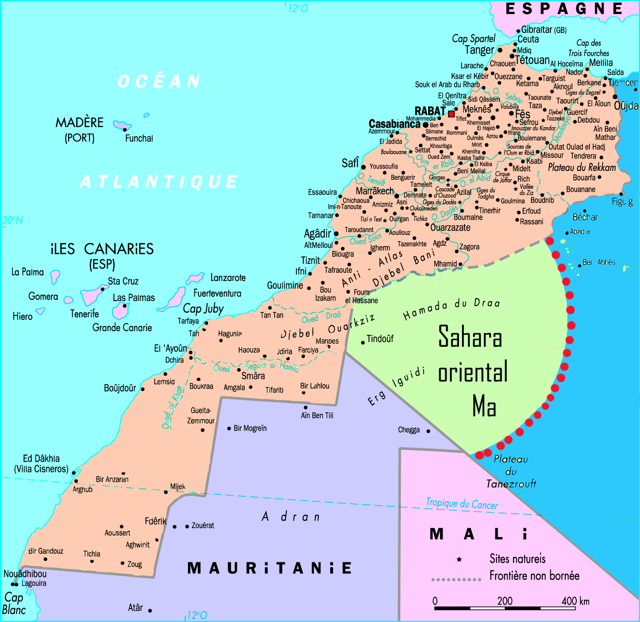 Ouarzazate Carte Géographique Transfert Casablanca Ouarzazate