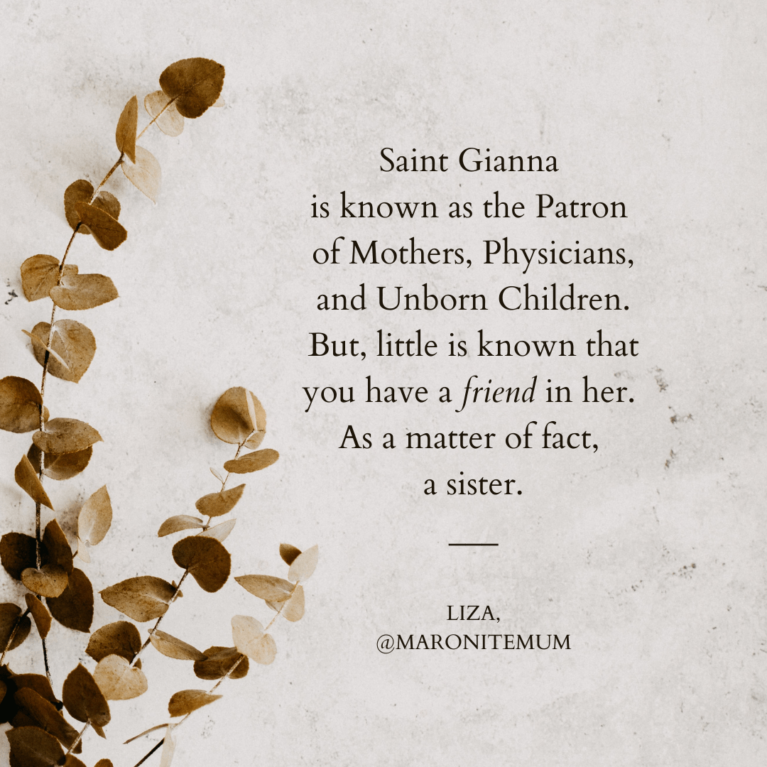 Saint Gianna, A Saint For Mothers Maronite Mum