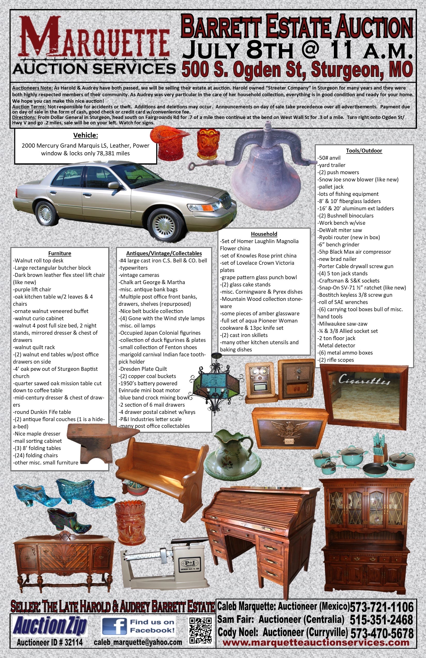 Barrett Estate Auction Marquette Auction Services