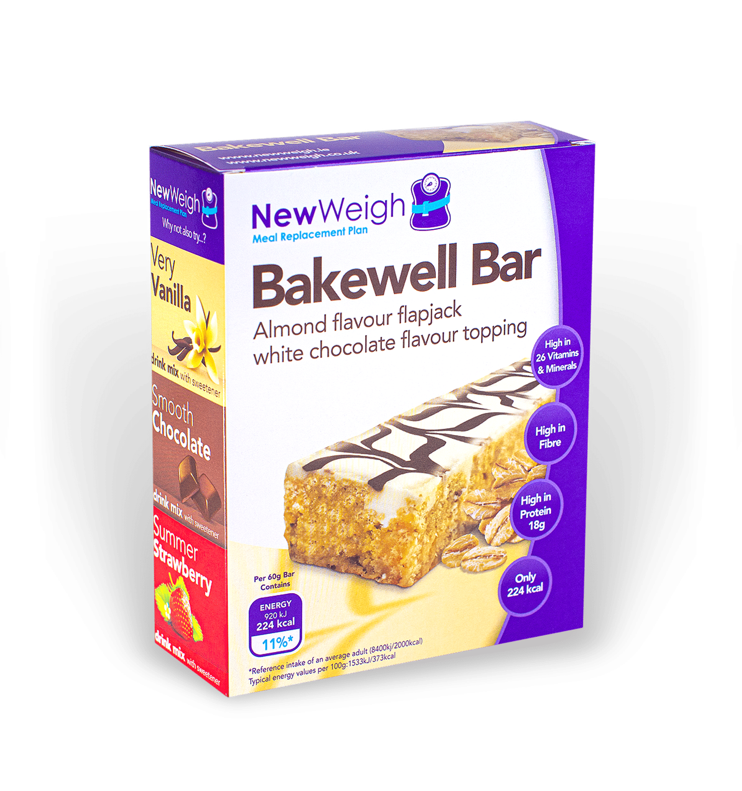 NewWeigh Meal Replacement Plan Bakewell Bar 7 pack Marron's Pharmacy