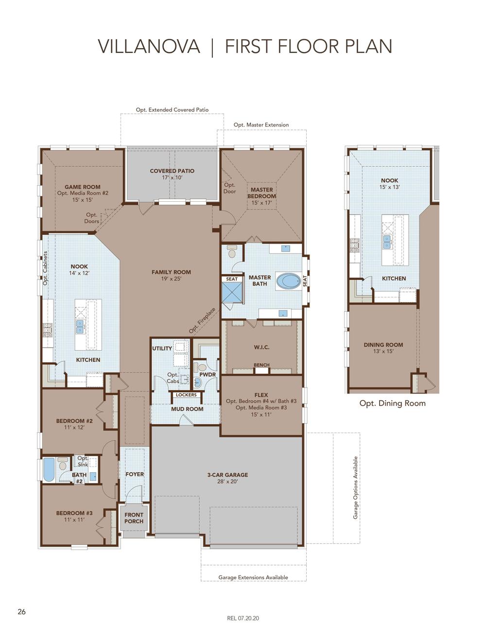 Villanova by Gehan Homes Floor Plan Friday Marr Team Realty Associates