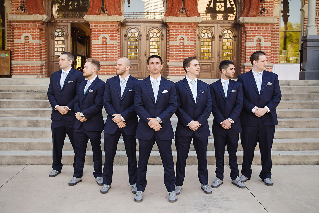 Navy Tuxedo Wedding Party