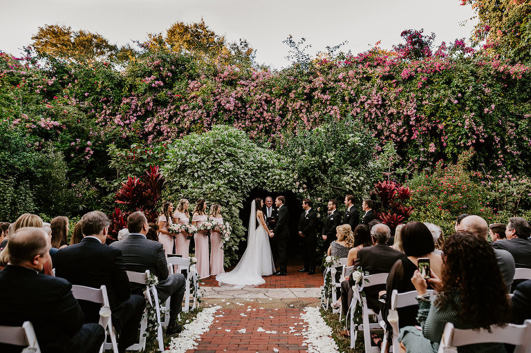 Romantic White and Greenery St. Pete Wedding Sunken Gardens