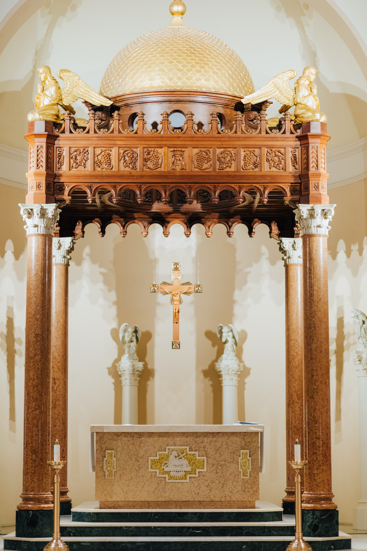 Classic Tampa Bay Wedding Ceremony Altar at Saint Mary Our Lady of