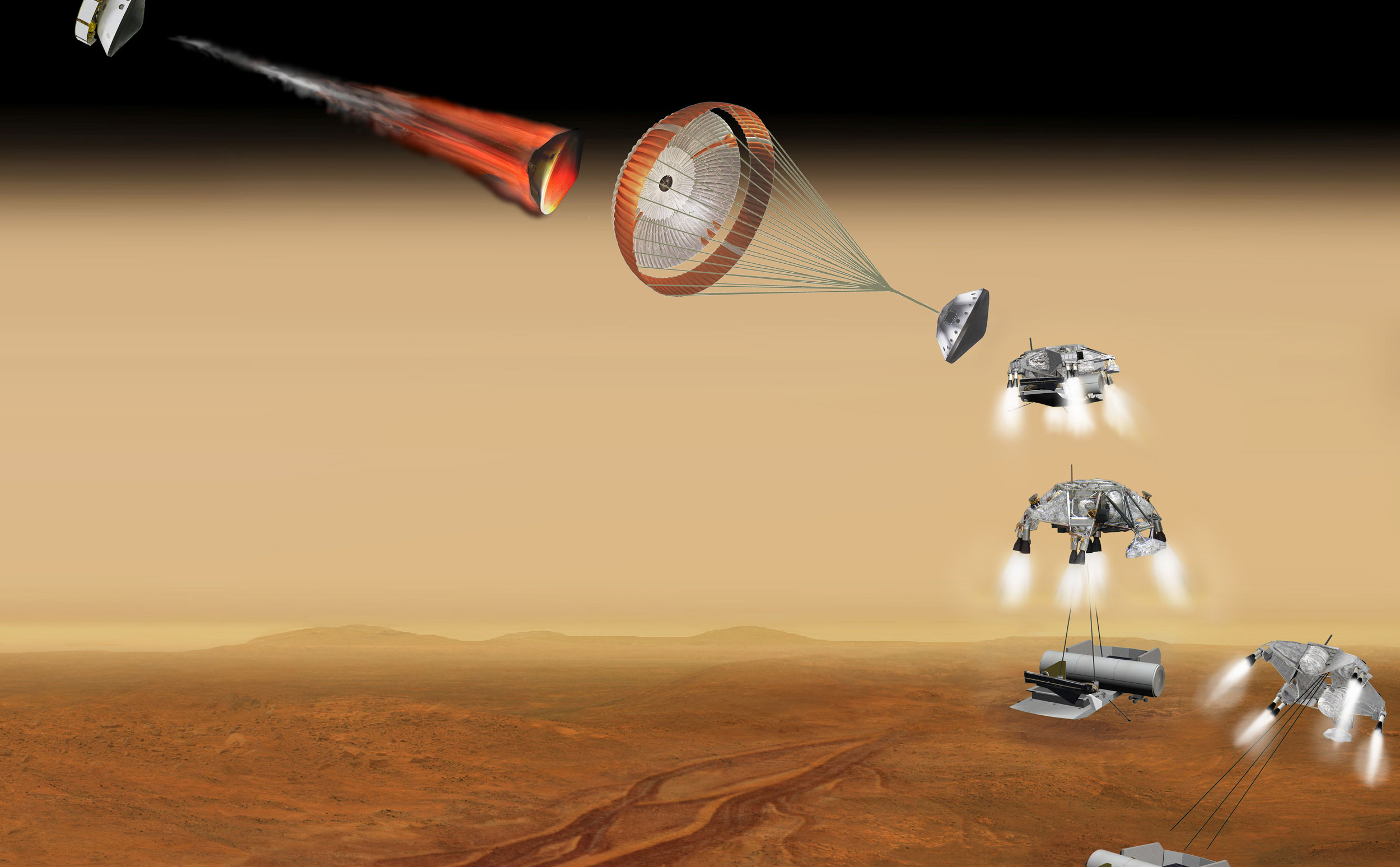 Vehicle for Lofting a Sample Approaches Mars (No labels) NASA’s Mars