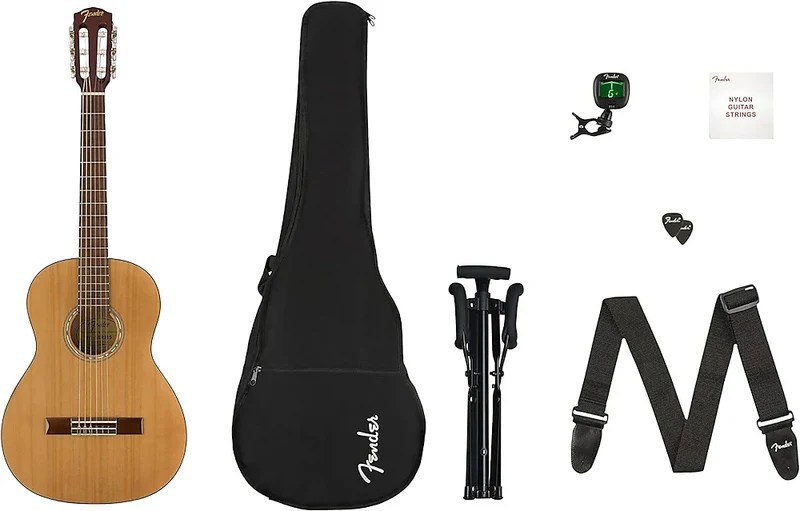 Fender FA15N 3/4 Nylon Guitar Starter Pack Natural