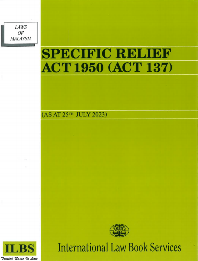 Specific Relief Act 1950 (Act 137) Marsden Law Book