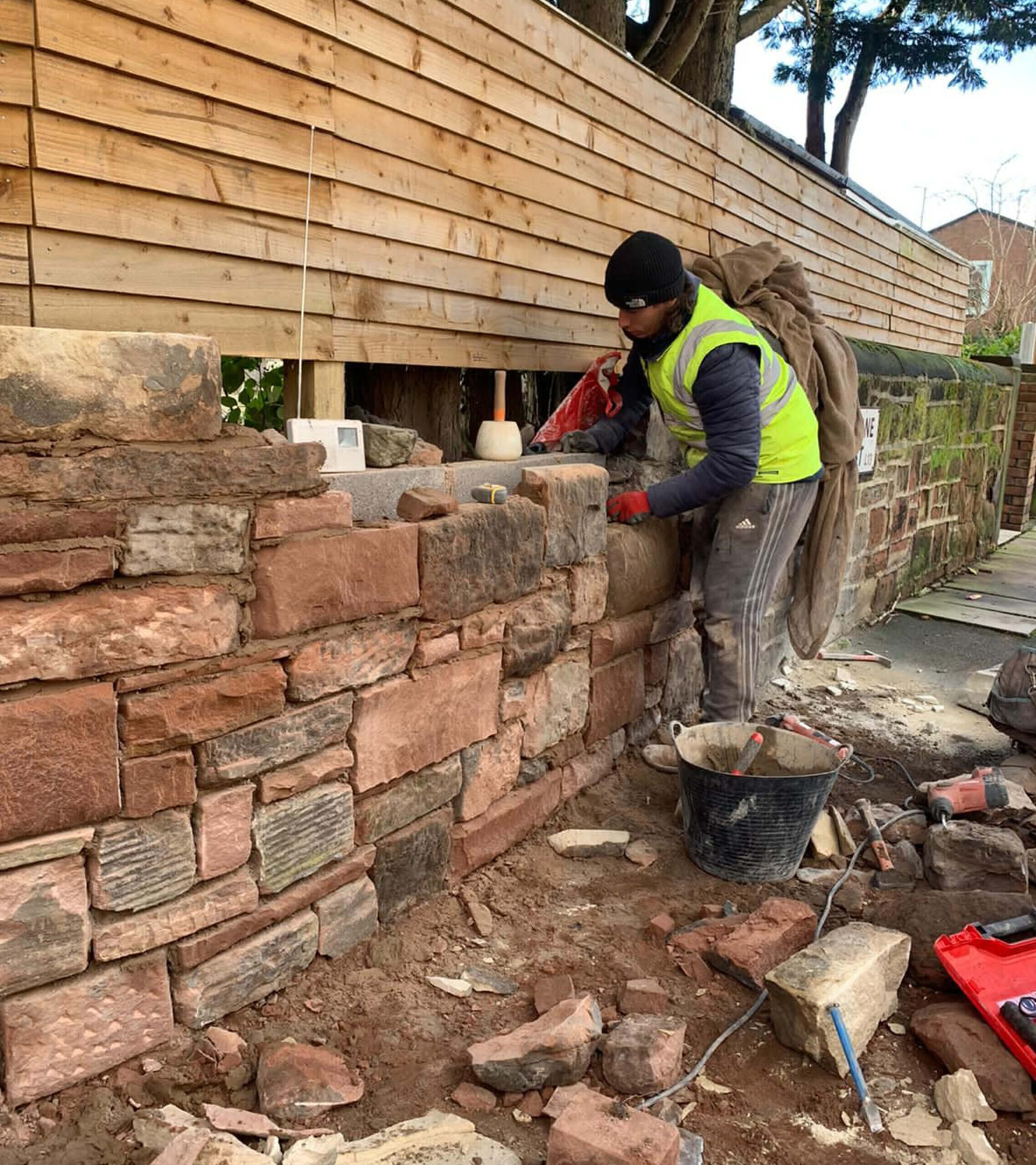 Natural Stone Walling & Masonry Liverpool Marshall Builders