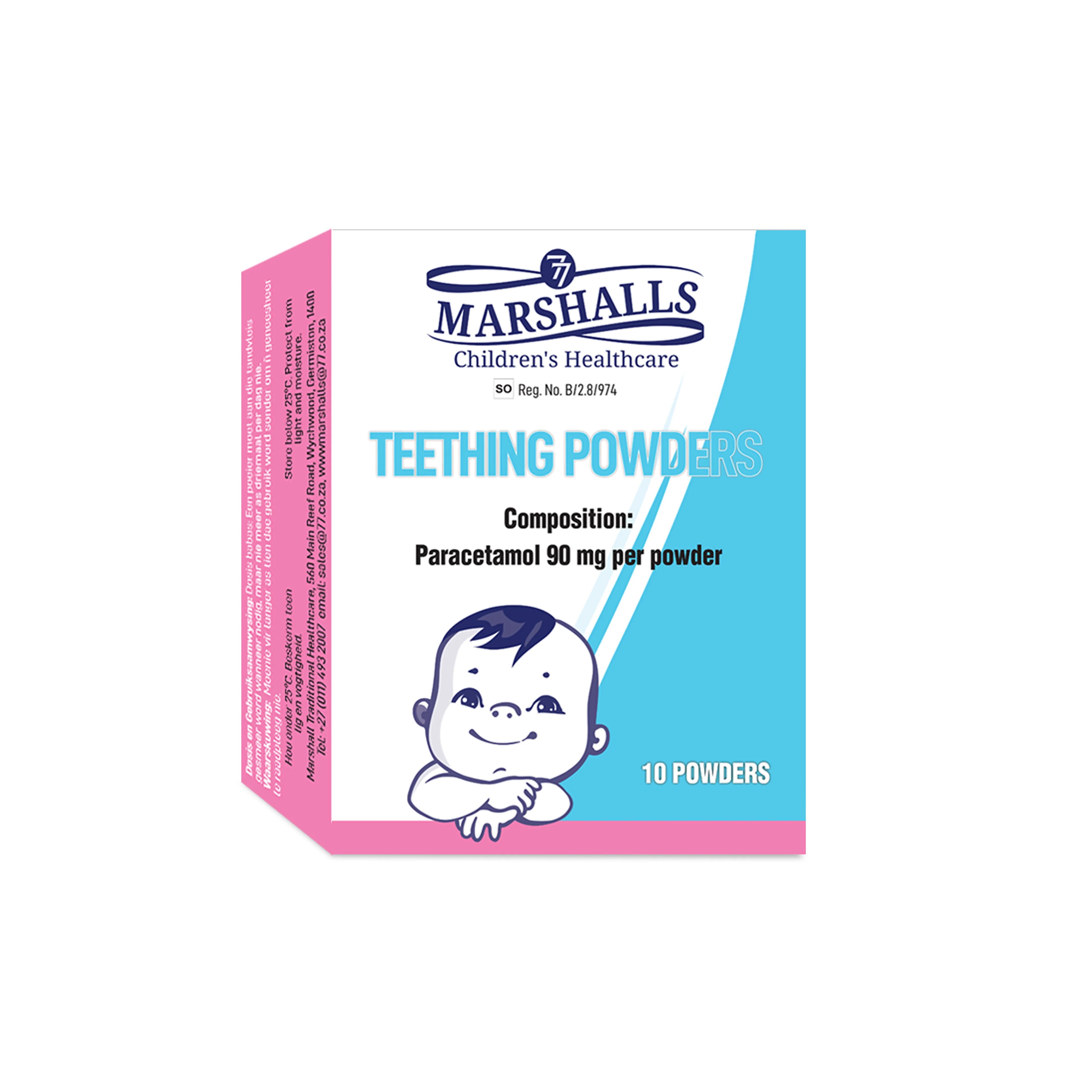 CHILDRENS TEETHING POWDER 10s Marshalls Traditional Healthcare