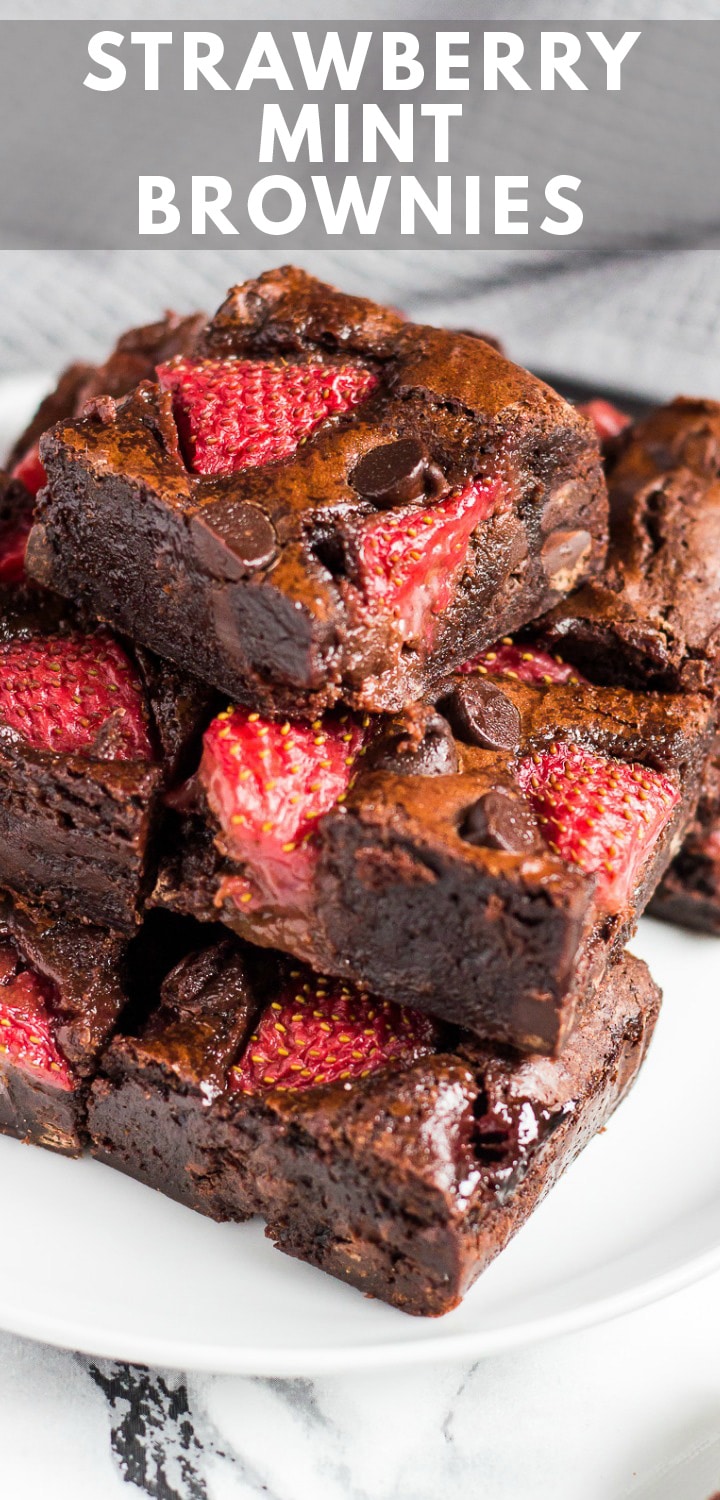 Strawberry Mint Brownies Marsha's Baking Addiction
