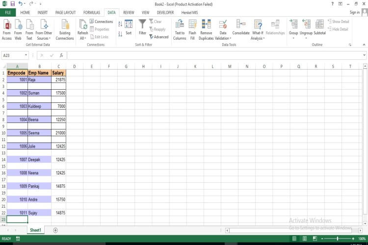 Insert Alternate Blank Rows In Excel MARStraining