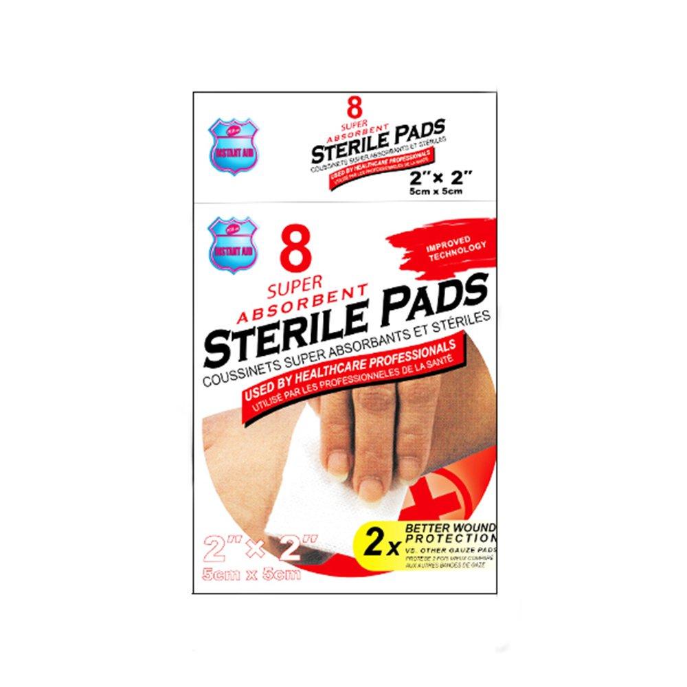 Instant Aid 2"x2" 8 pcs super absorbent pads Mart31