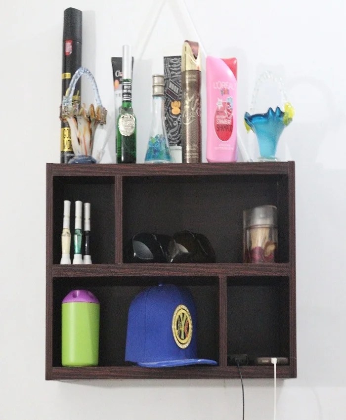 Wall Hanging Shelf Dark Brown in Lasani Order Now Best Quality Mart89