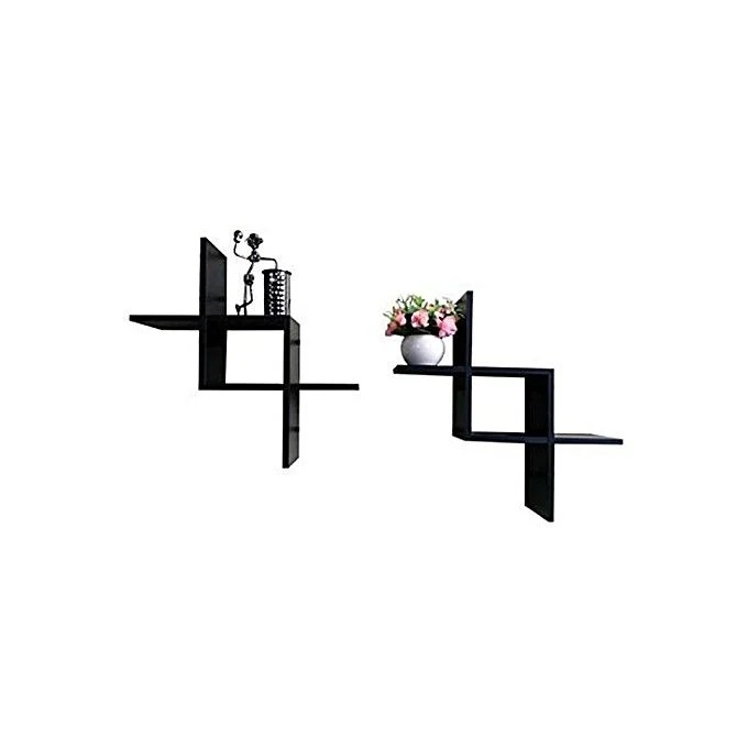 Set Of 2 Reversed Criss Cross Wall Shelf Order Now Best Quality Mart89