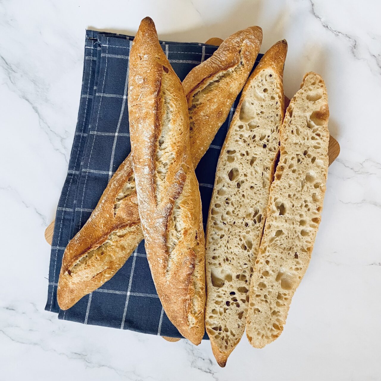 DinkelBaguette (mit Sauerteig und Poolish) Marta Ullmann
