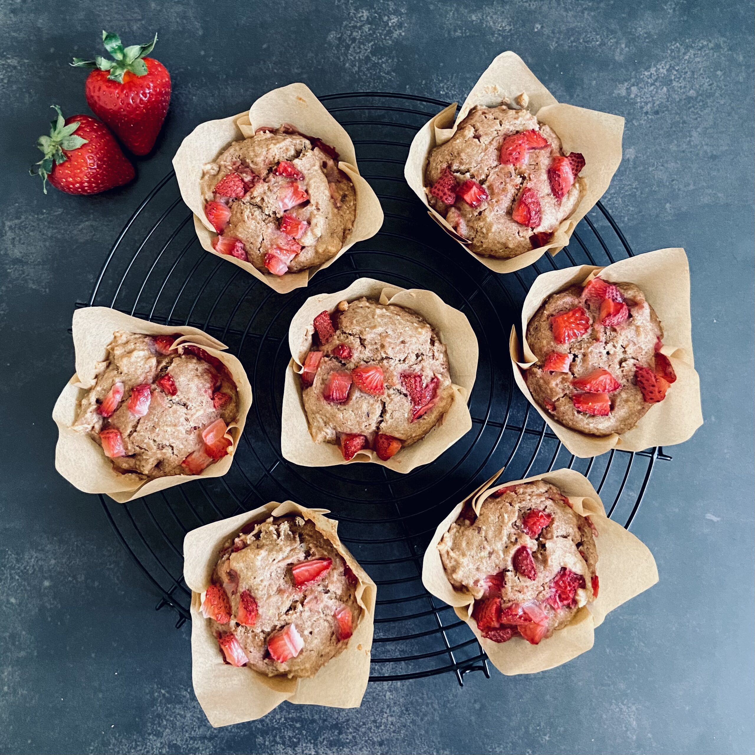 ErdbeerMuffins (vegan, zusatzzuckerfrei) Marta Ullmann Backen mit