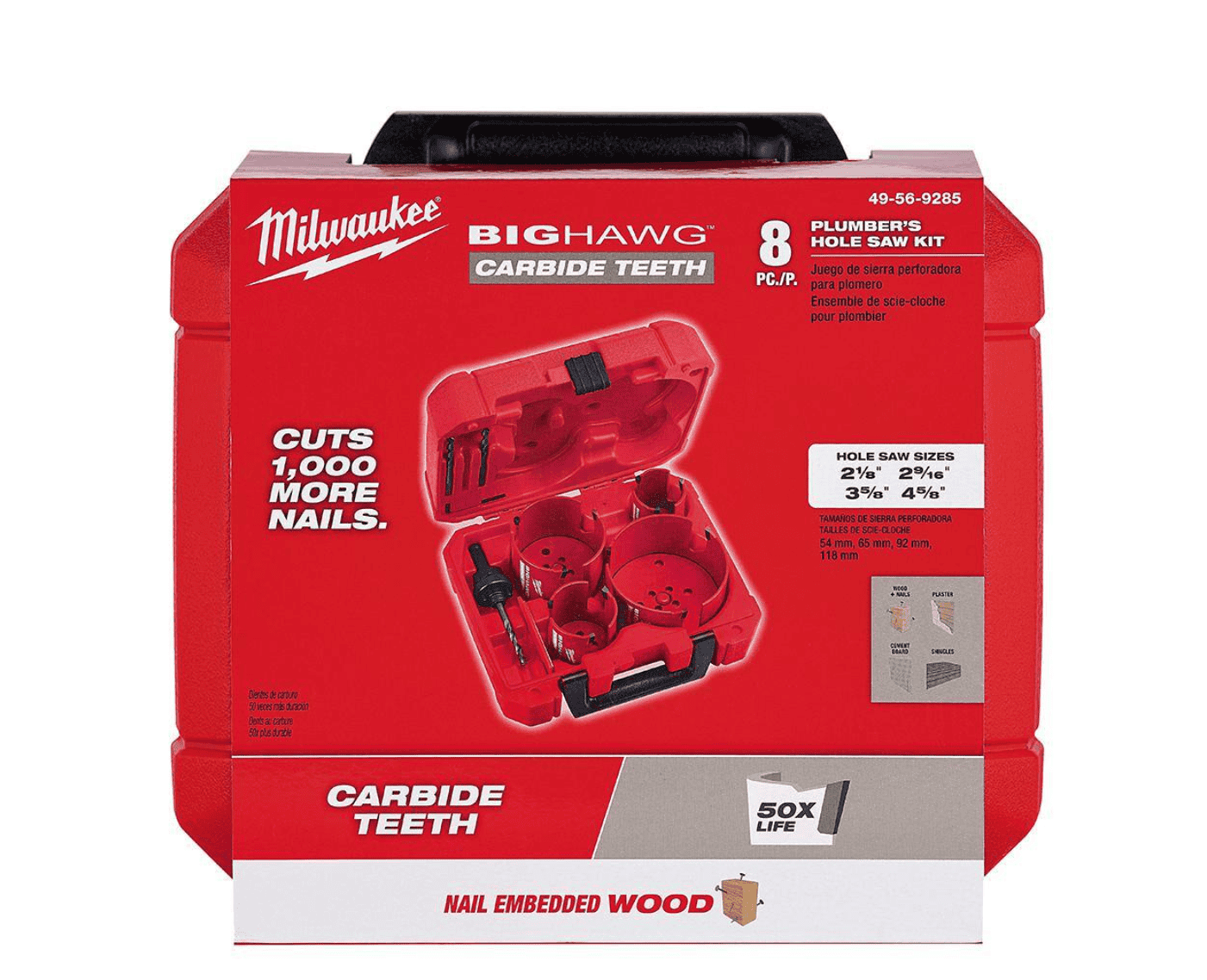 Milwaukee 49569285 BIG HAWG Carbide Hole Saw Kit (8Piece