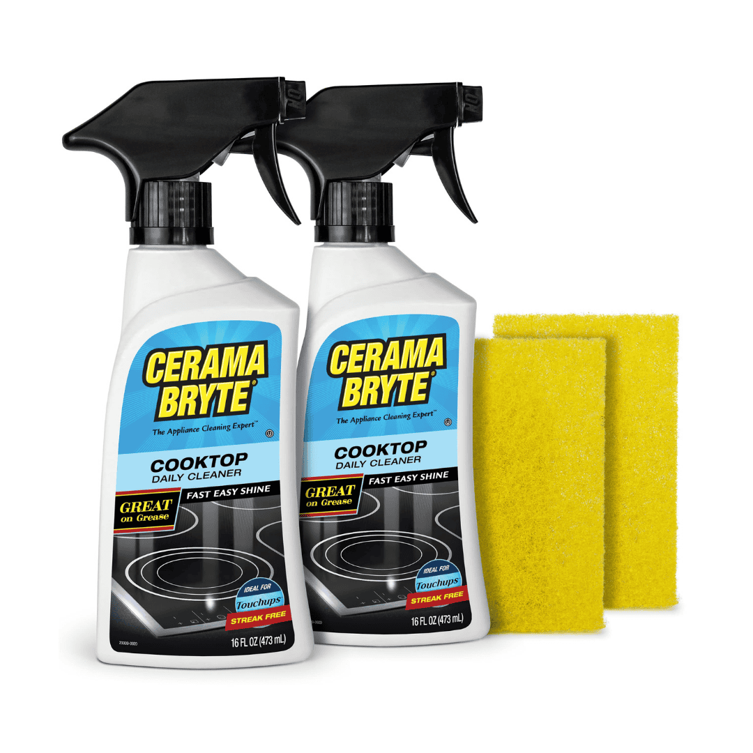 Cerama Bryte Daily Spray Cooktop and Stove Top Cleaner for Glass & Pads