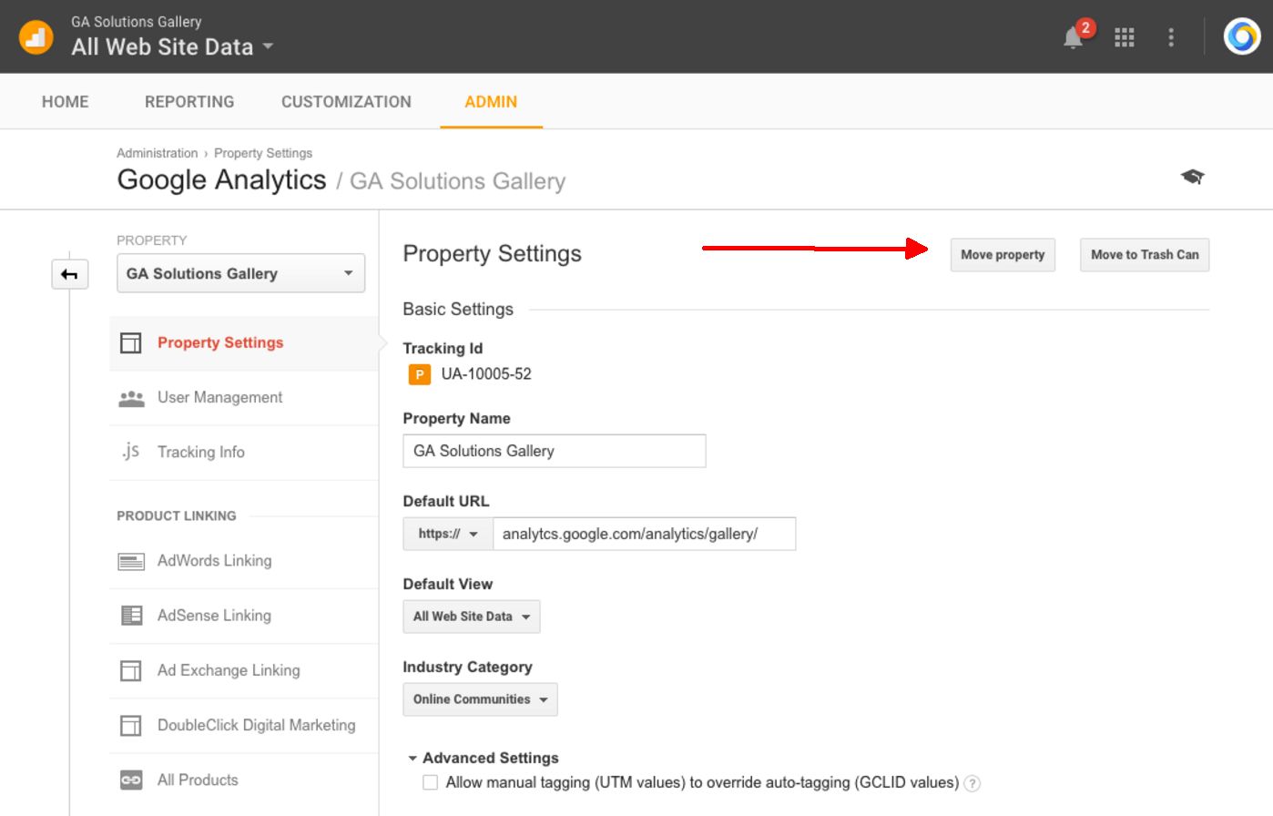 Now you can move Google Analytics properties to other accounts in two steps
