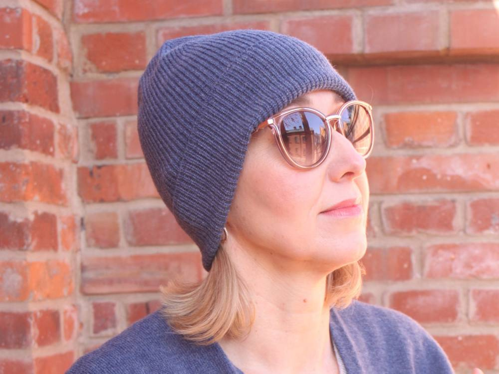 Merino wool hat jeans KNITWEAR \ WOMEN KNITWEAR \ Hats GIFT IDEAS