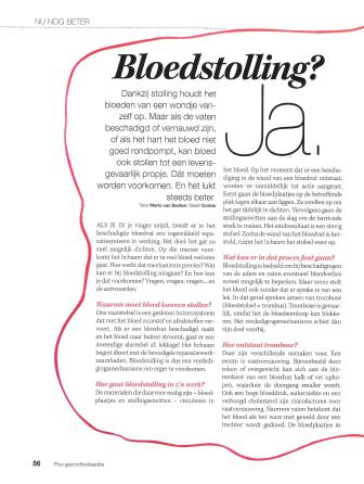 Bloedstolling? Ja. Bloedstolsels? Nee! | Marte Van Santen
