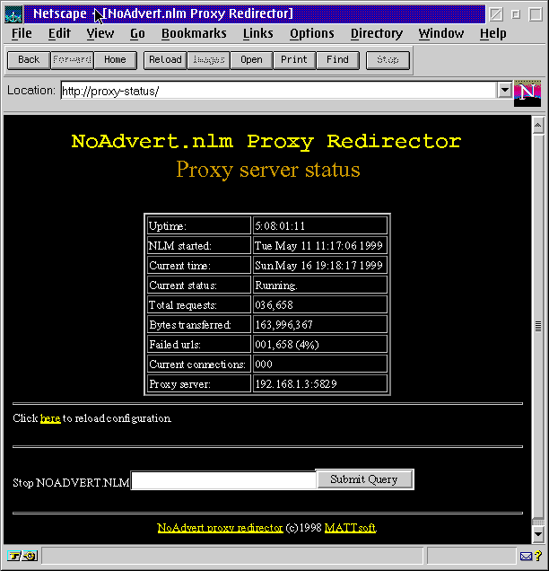 NoAdvert.NLM proxy server redirector