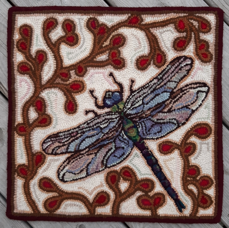 Rug Hooking Events 2023 Dragonfly Martina Lesar