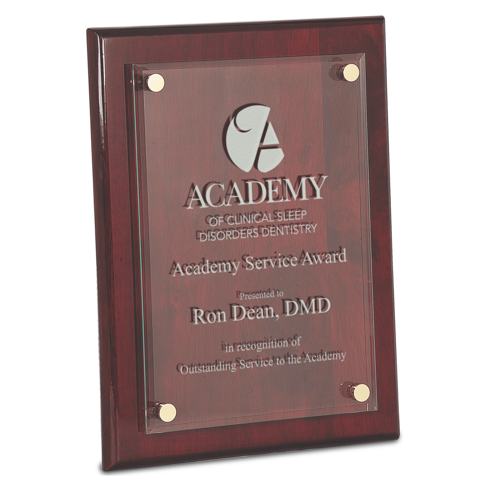 Floating Glass Plaque Award Martin Awards